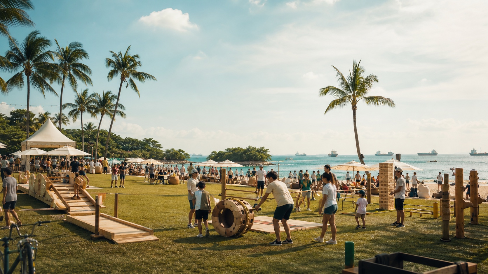 Premium Sentosa beach carnival family day