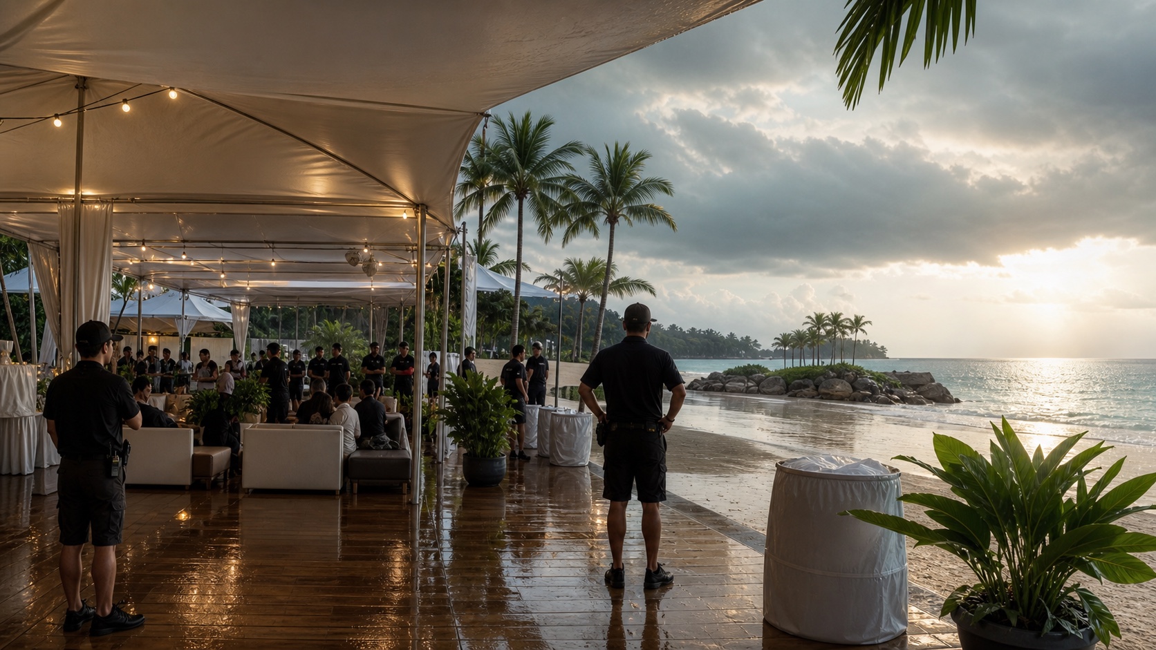 Sentosa weather contingency event scene